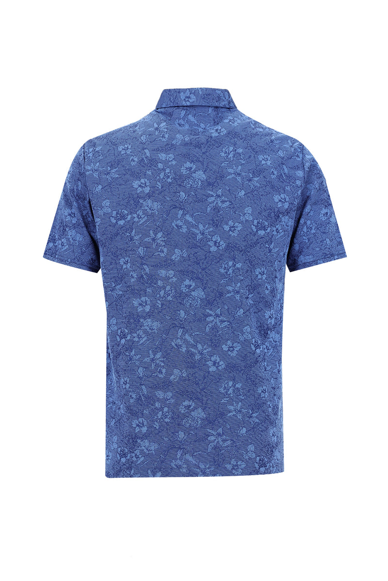 Saks Mavi Polo Yaka Regular Fit T-shirt