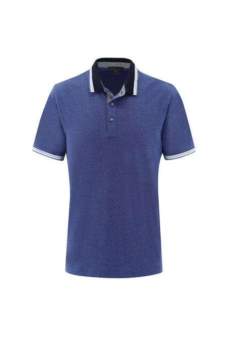 Açık Lacivert Polo Yaka Regular Fit T-shirt