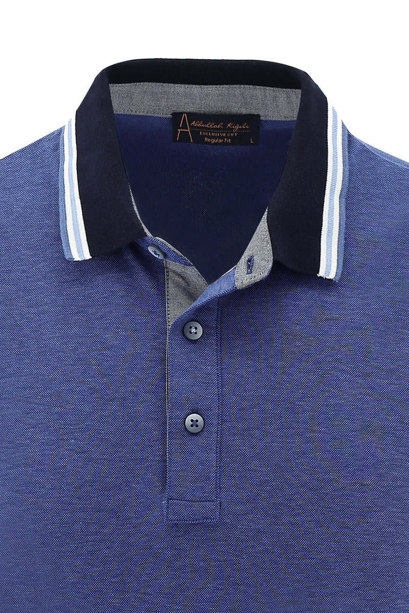 Açık Lacivert Polo Yaka Regular Fit T-shirt
