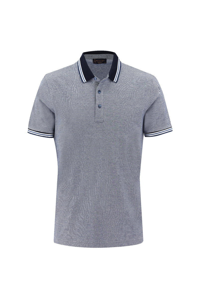 Koyu Mavi  Polo Yaka Regular Fit T-shirt