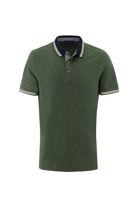 Orta Haki Polo Yaka Regular Fit T-shirt