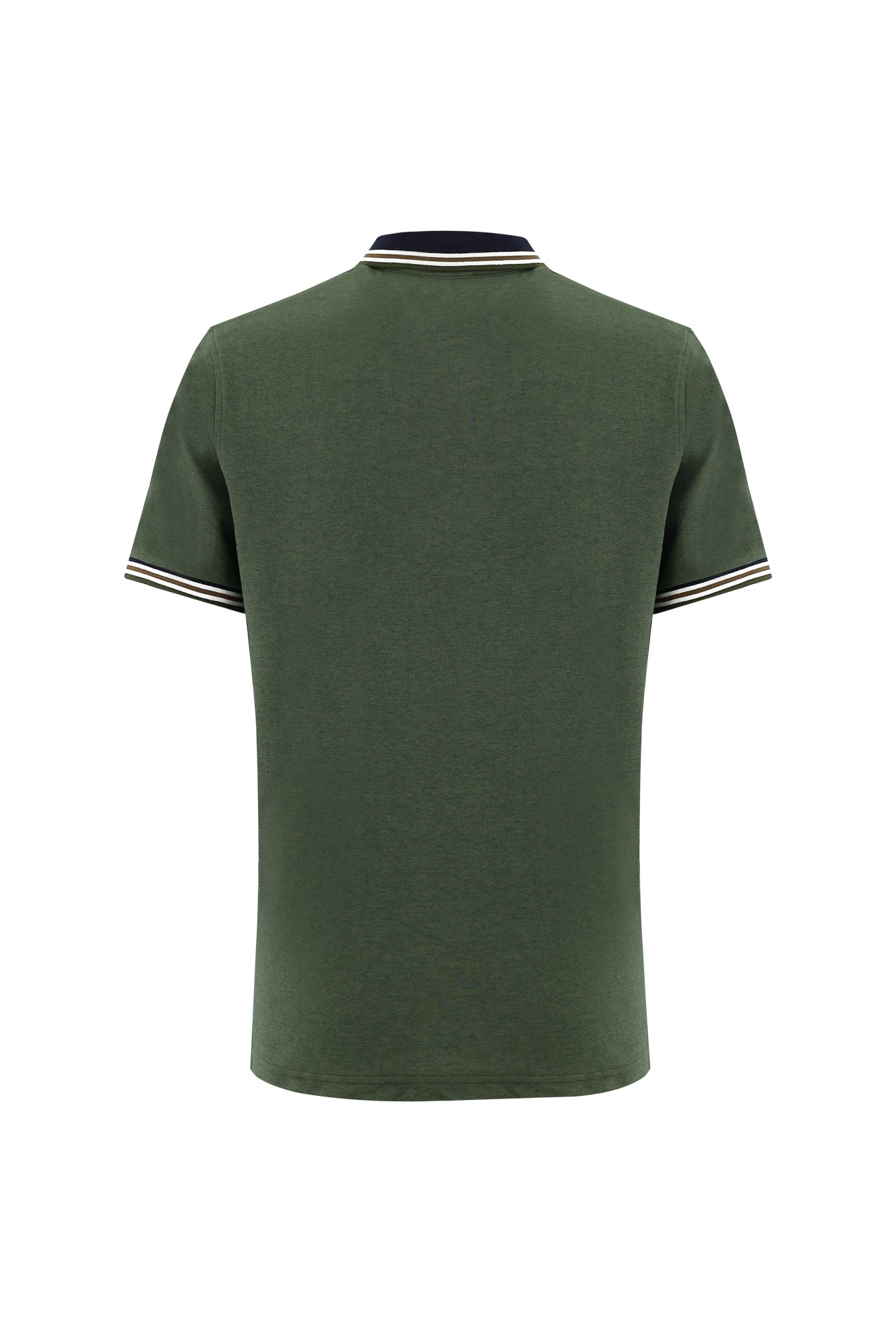 Orta Haki Polo Yaka Regular Fit T-shirt