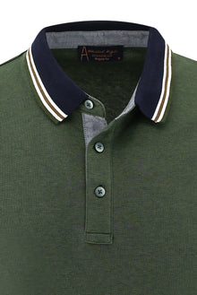 Orta Haki Polo Yaka Regular Fit T-shirt