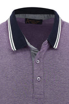 Koyu Mor Polo Yaka Regular Fit Pamuklu T-shirt