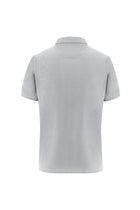 Orta Gri Polo Yaka Regular Fit Nakışlı T-shirt