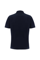 Orta Lacivert Polo Yaka Regular Fit Nakışlı T-shirt