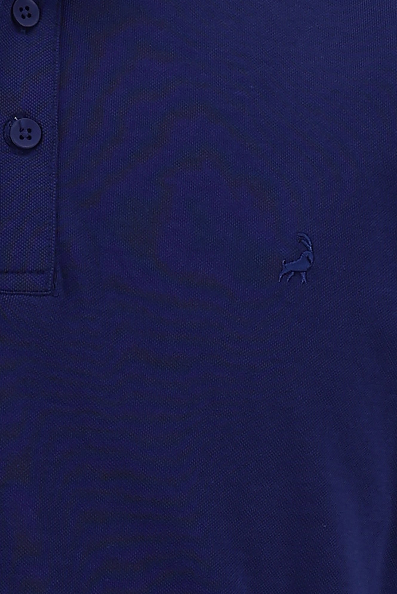 Saks Mavi Polo Yaka Regular Fit T-shirt