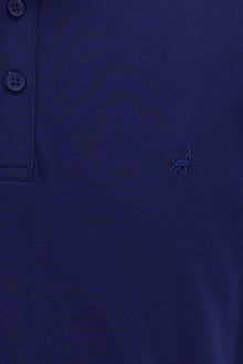 Saks Mavi Polo Yaka Regular Fit T-shirt