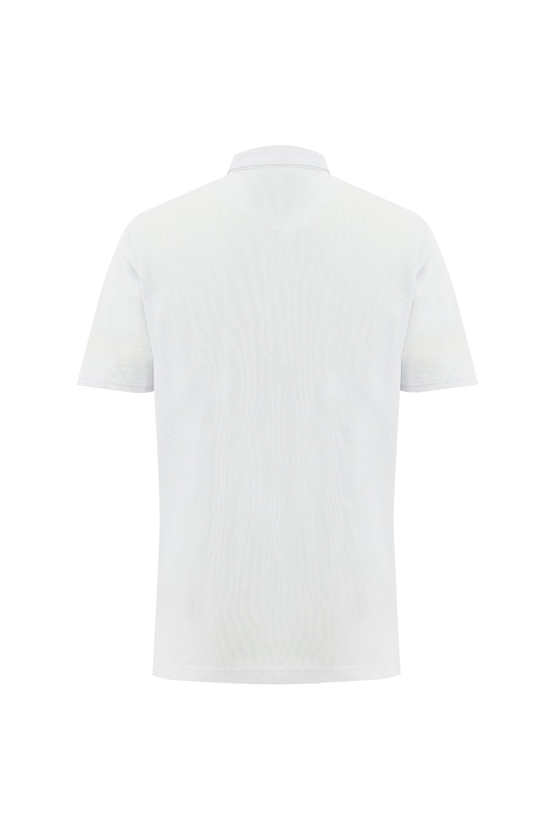 Beyaz Polo Yaka Regular Fit T-shirt