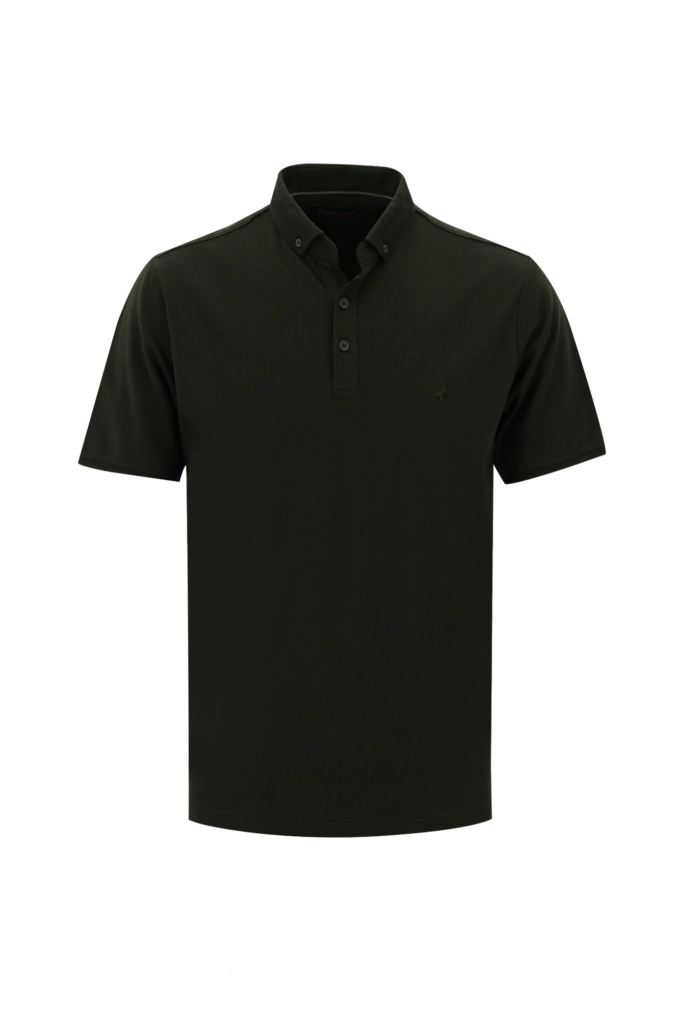 Orta Haki Polo Yaka Regular Fit T-shirt