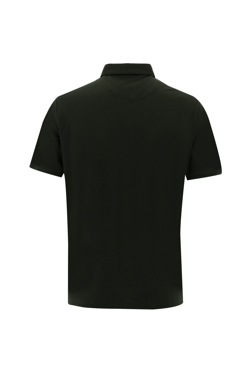 Orta Haki Polo Yaka Regular Fit T-shirt
