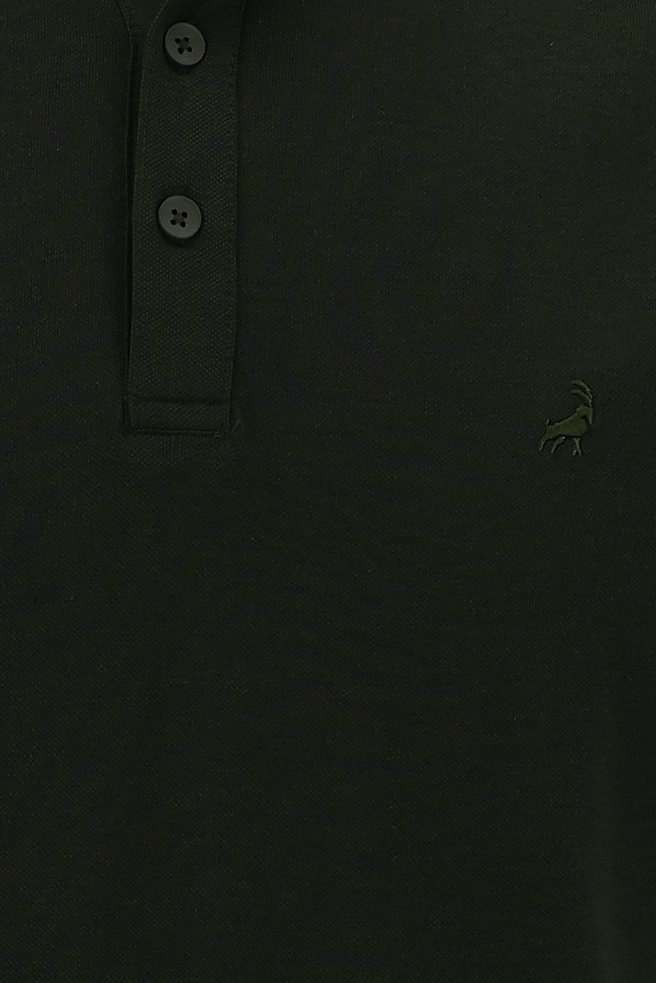 Orta Haki Polo Yaka Regular Fit T-shirt
