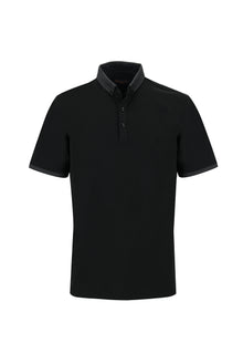 Siyah Polo Yaka Regular Fit T-shirt