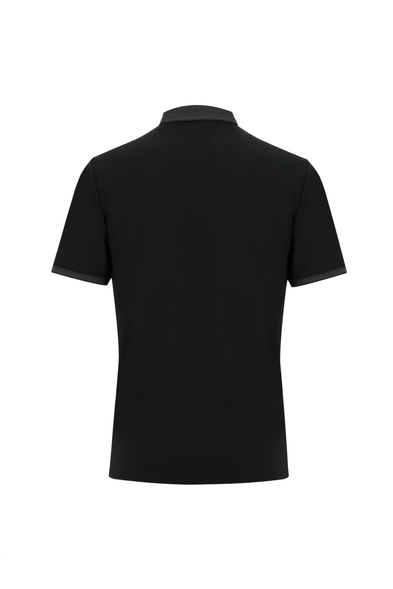 Siyah Polo Yaka Regular Fit T-shirt