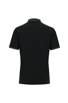 Siyah Polo Yaka Regular Fit T-shirt