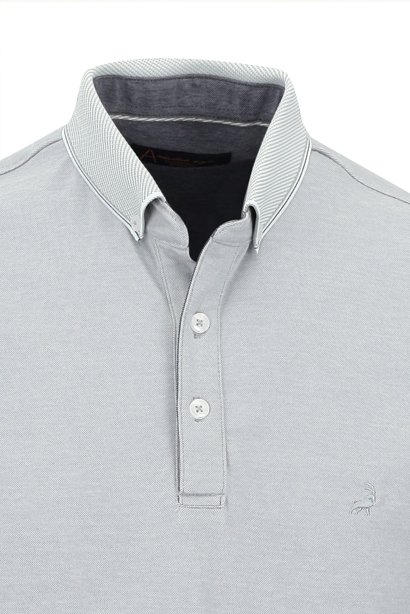 Açık Gri Polo Yaka Regular Fit T-shirt