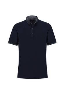 Orta Lacivert Polo Yaka Regular Fit T-shirt