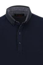 Orta Lacivert Polo Yaka Regular Fit T-shirt