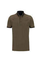 Orta Kahve Polo Yaka Regular Fit T-shirt-Abdullah Ki??l?