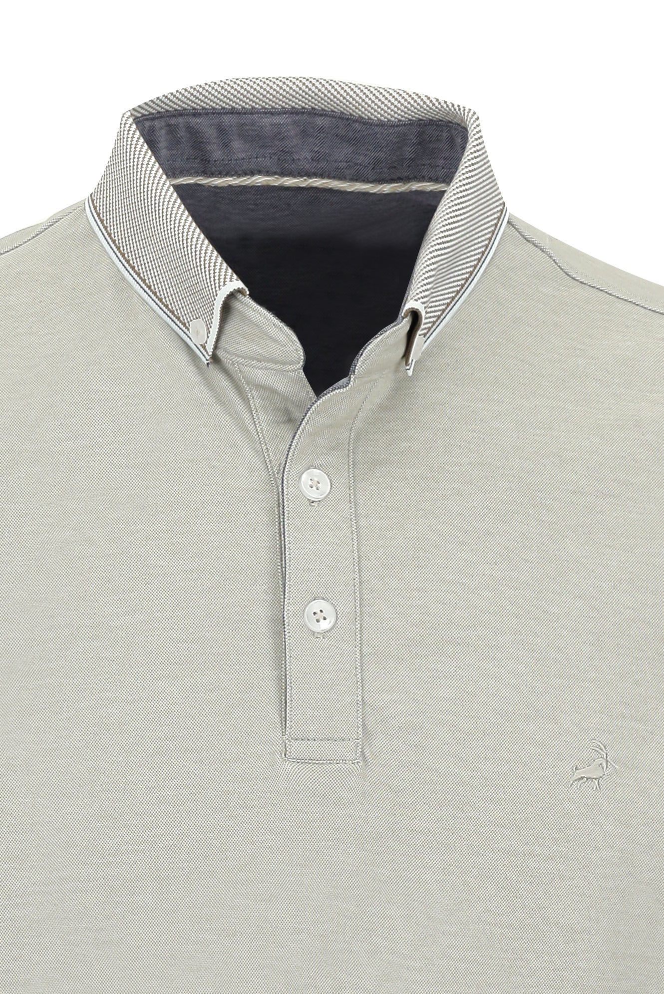 Orta Bej Polo Yaka Regular Fit T-shirt