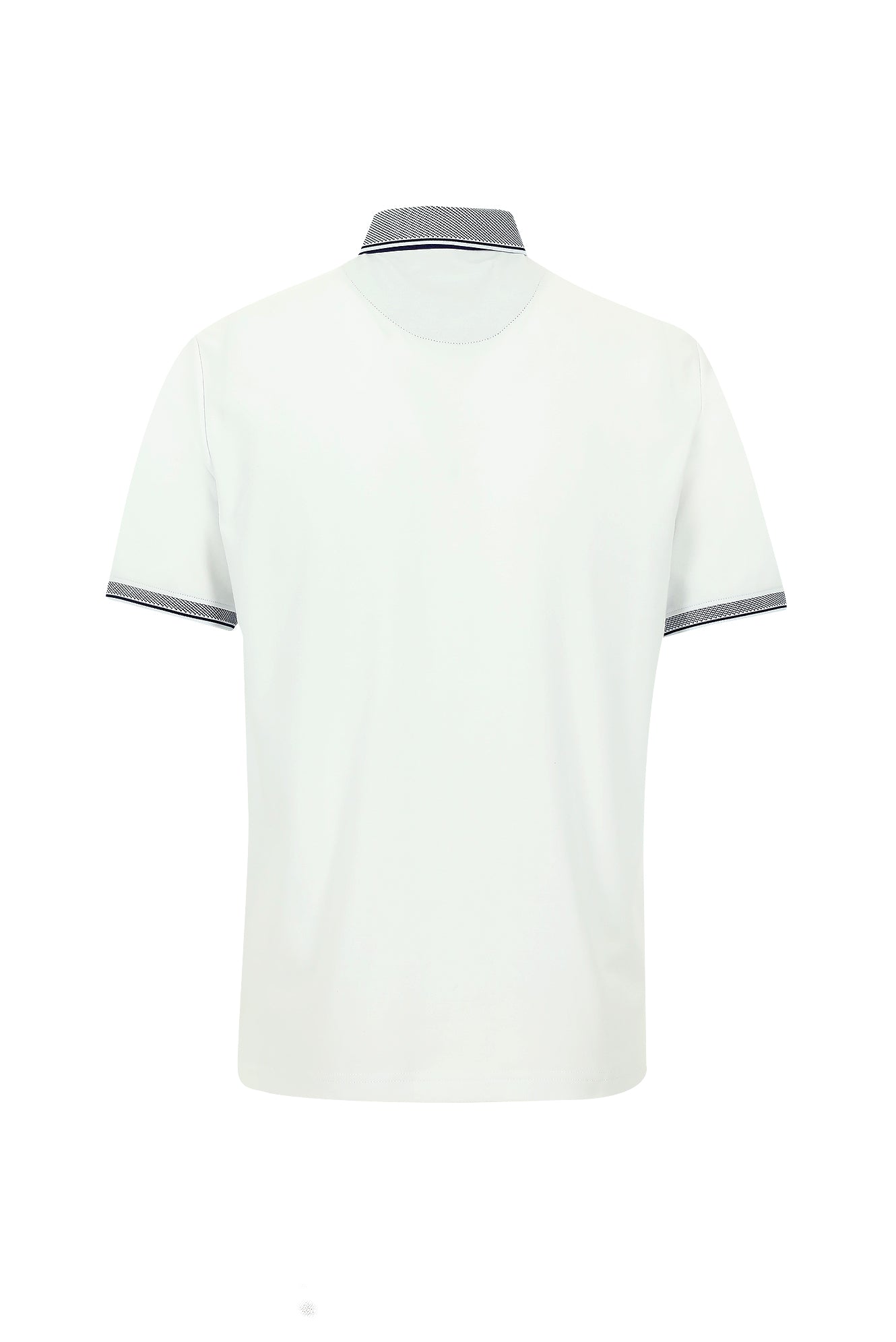 Beyaz Polo Yaka Regular Fit Pamuklu T-shirt