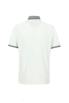 Beyaz Polo Yaka Regular Fit Pamuklu T-shirt