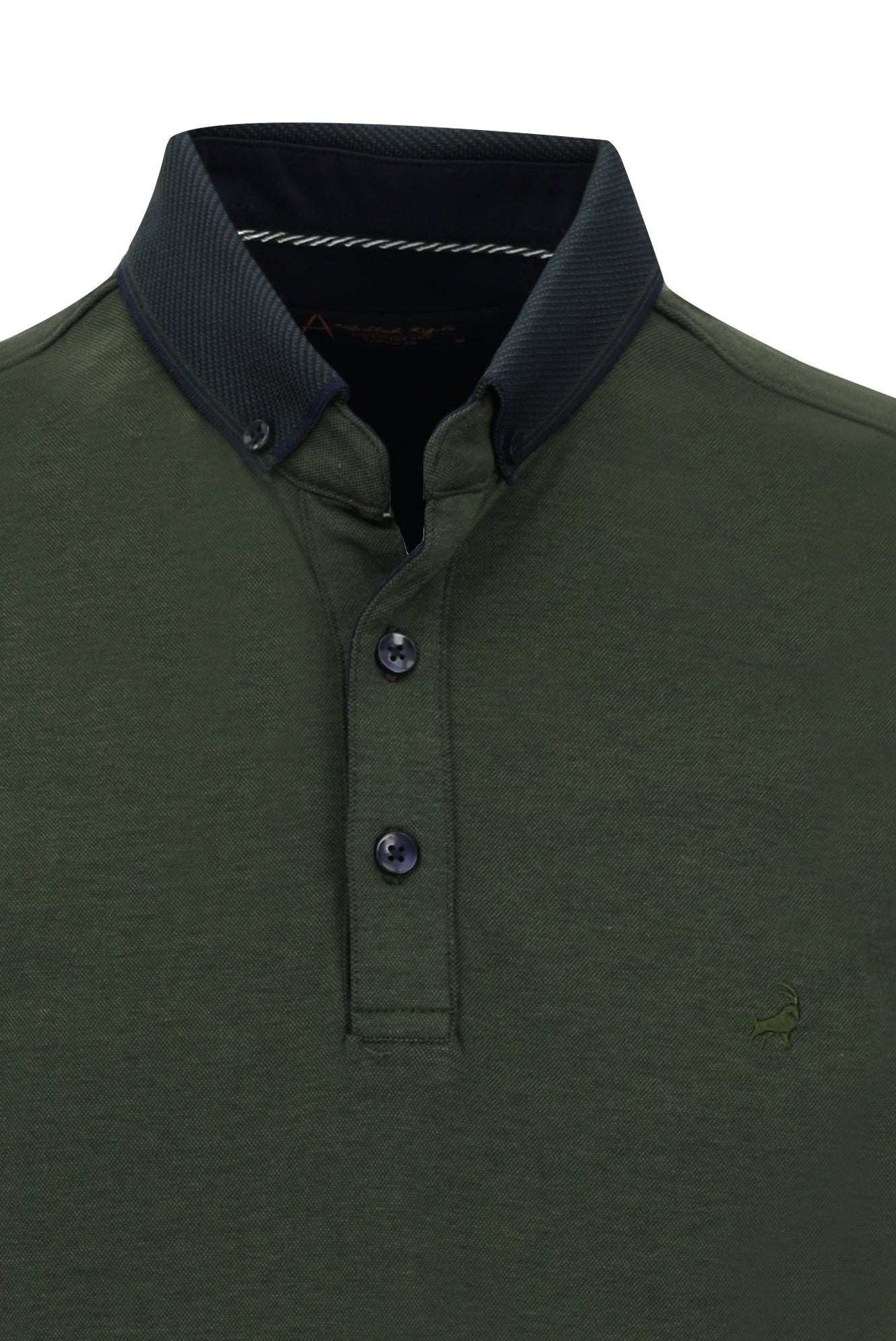 Orta Haki Polo Yaka Regular Fit T-shirt