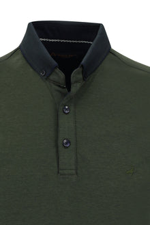 Orta Haki Polo Yaka Regular Fit T-shirt