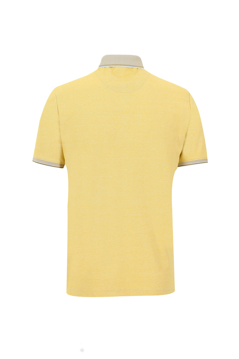 Açık Sarı Polo Yaka Regular Fit T-shirt