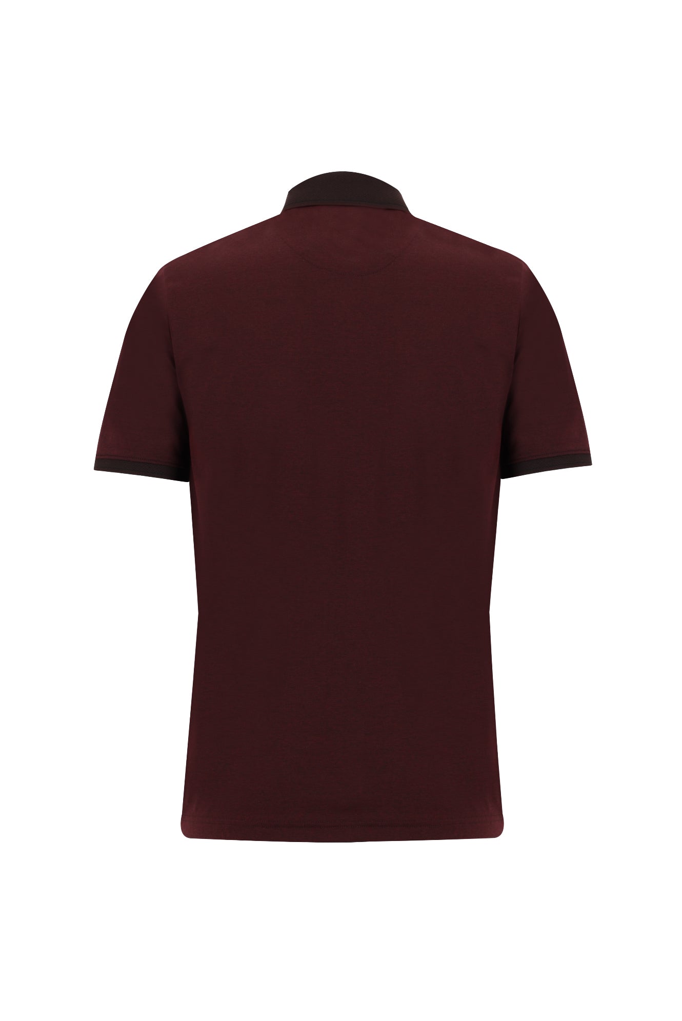 Koyu Bordo Polo Yaka Regular Fit T-shirt