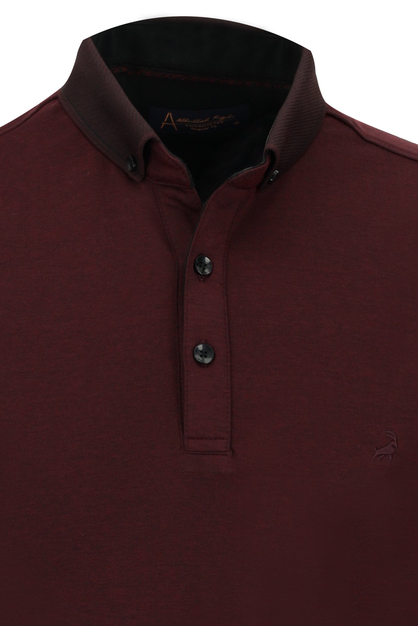 Koyu Bordo Polo Yaka Regular Fit T-shirt