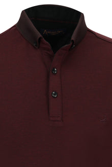 Koyu Bordo Polo Yaka Regular Fit T-shirt