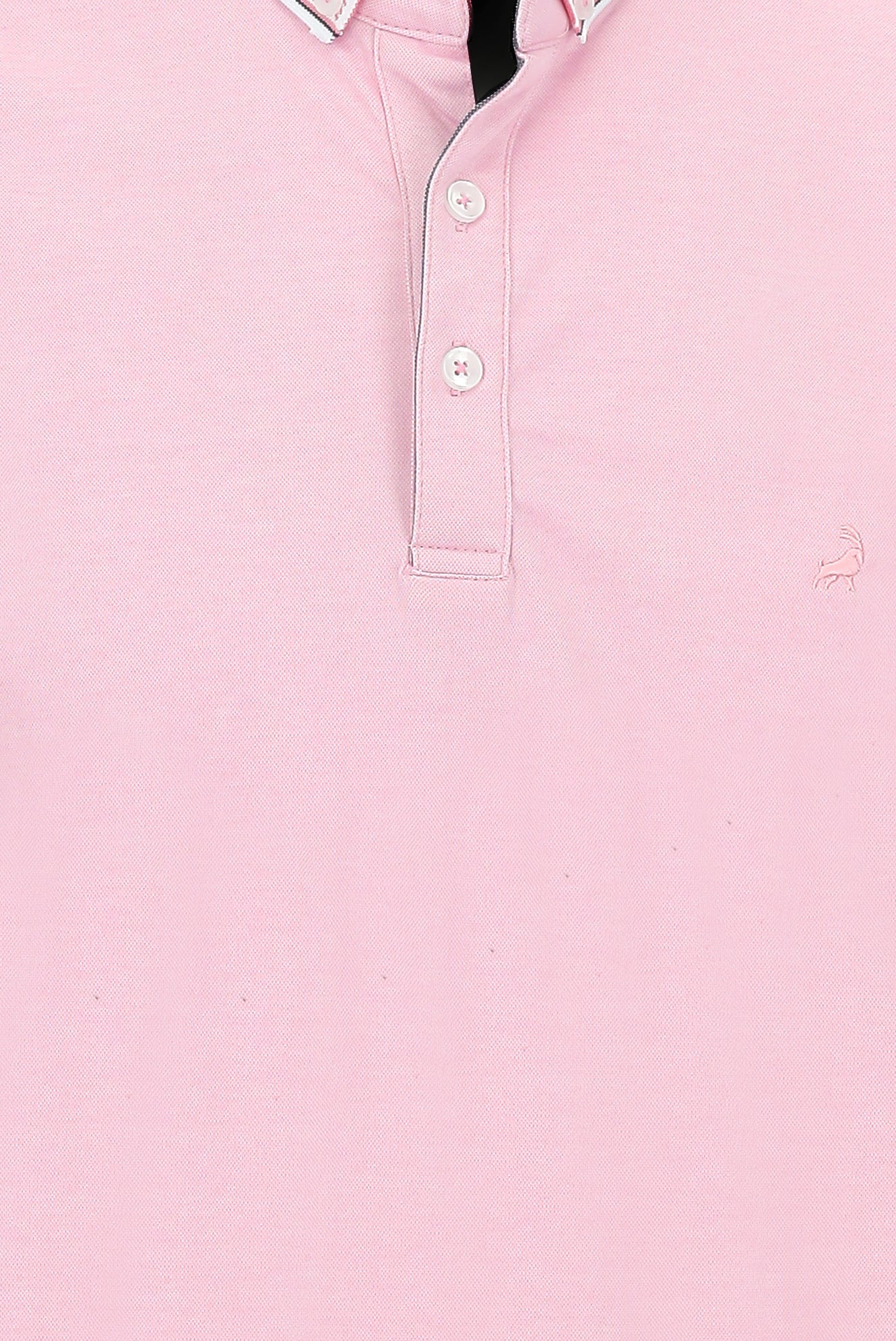 Orta Pembe Polo Yaka Regular Fit T-shirt