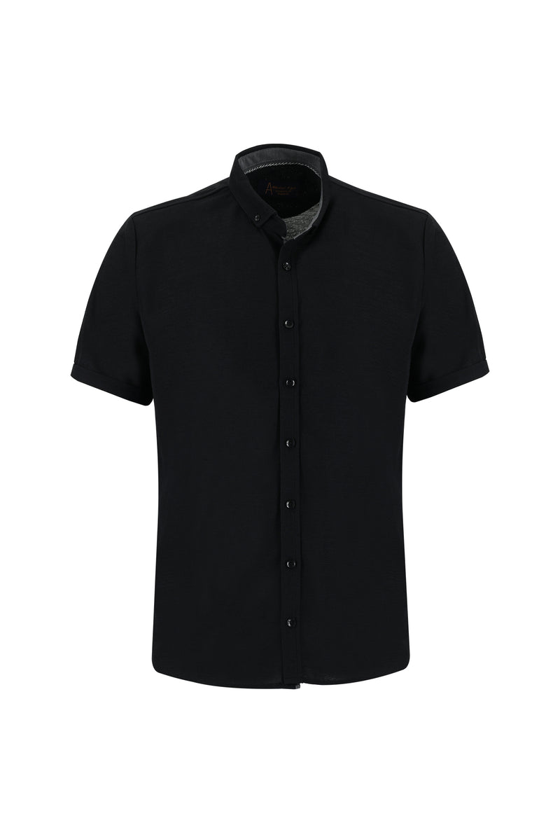Siyah Polo Yaka Gömlek Model T-shirt