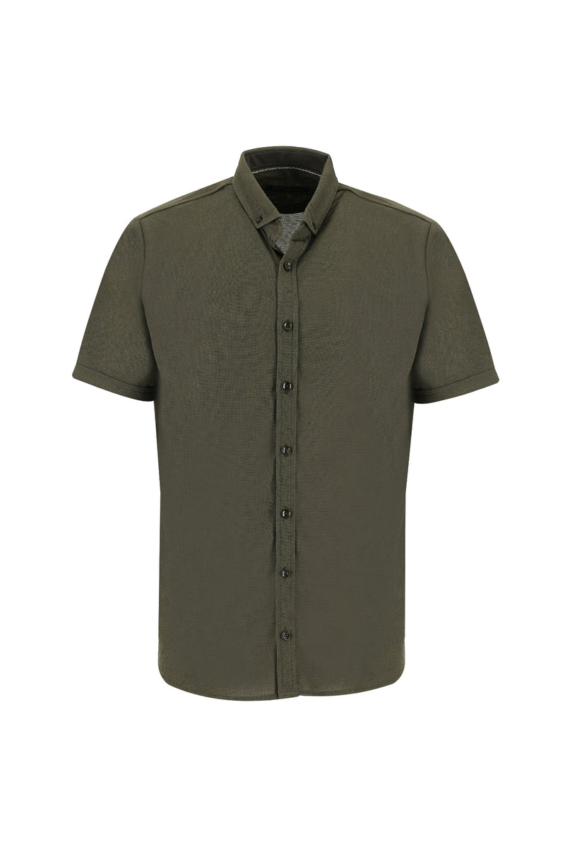 Orta Haki Polo Yaka Gömlek Model T-shirt