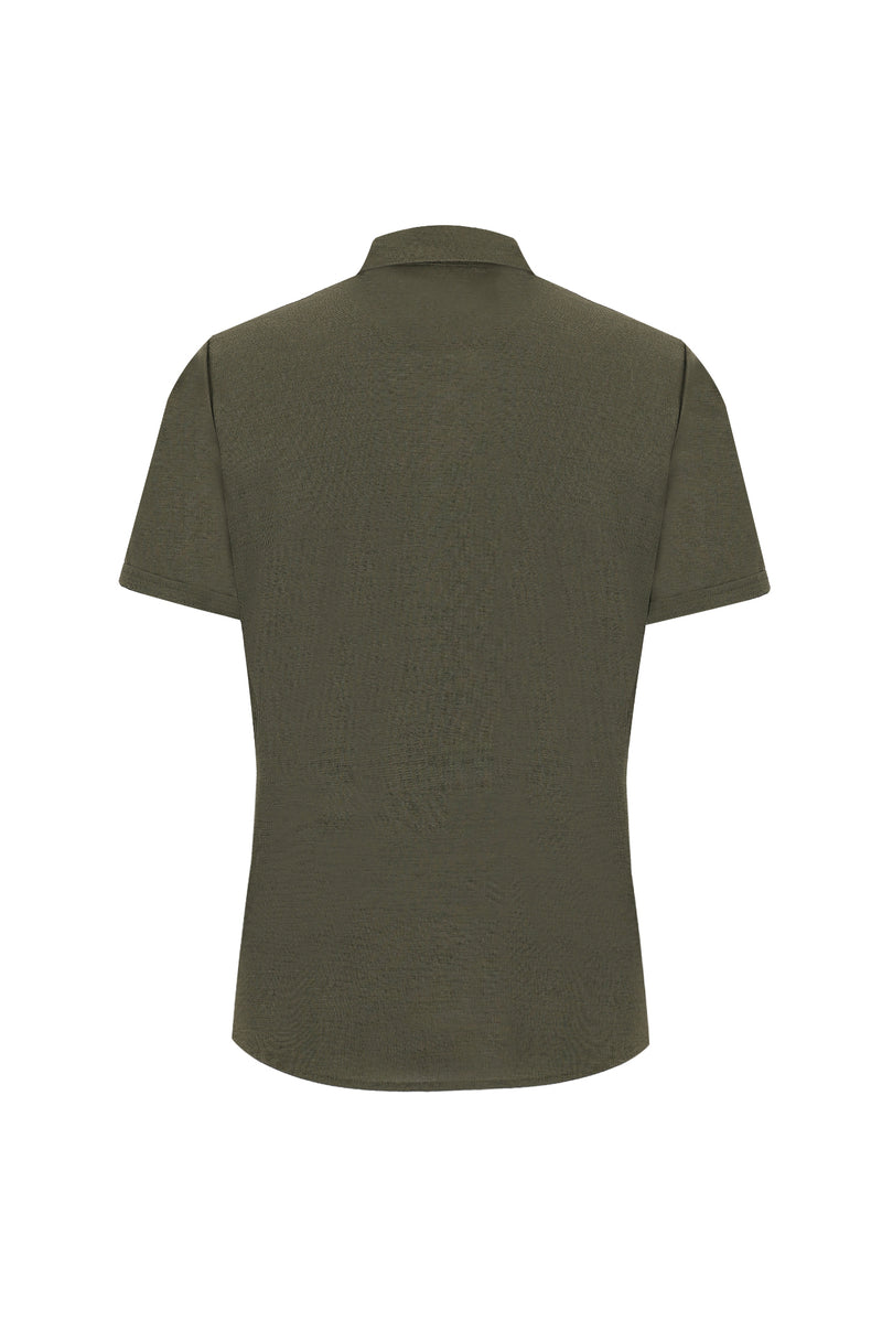 Orta Haki Polo Yaka Gömlek Model T-shirt