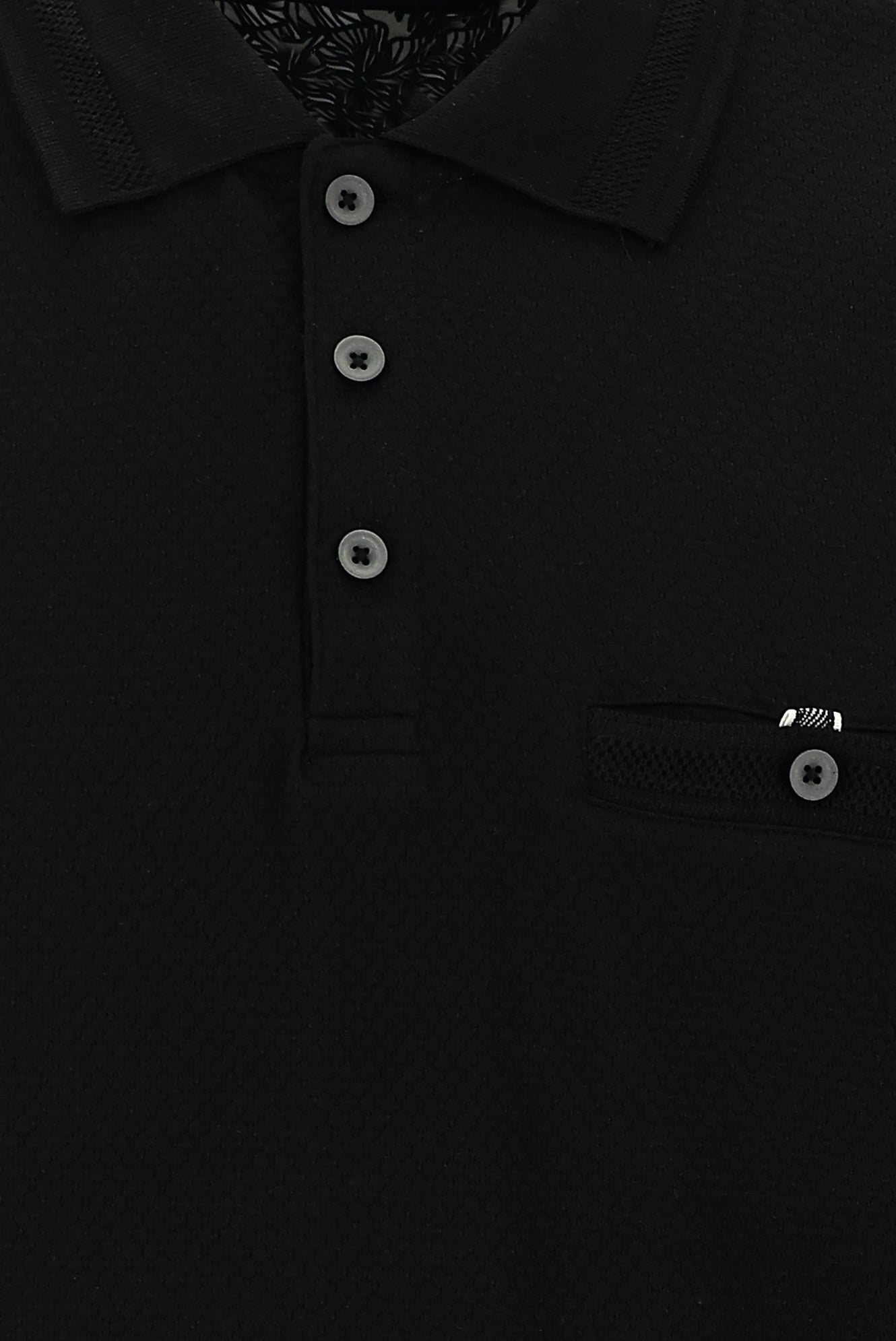 Siyah Polo Yaka Regular Fit T-shirt