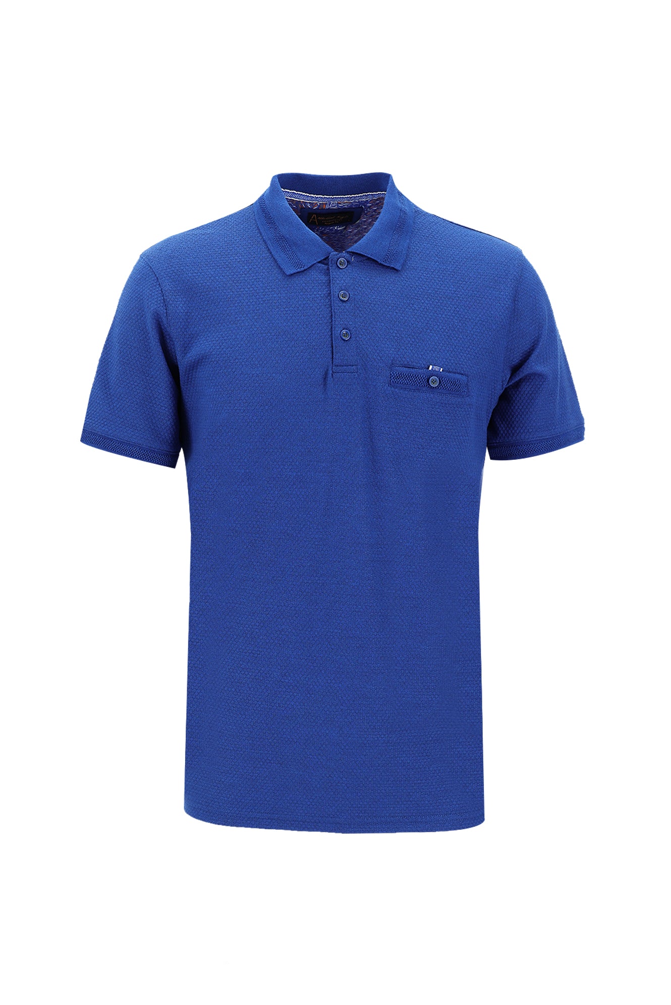 Saks Mavi Polo Yaka Regular Fit T-shirt
