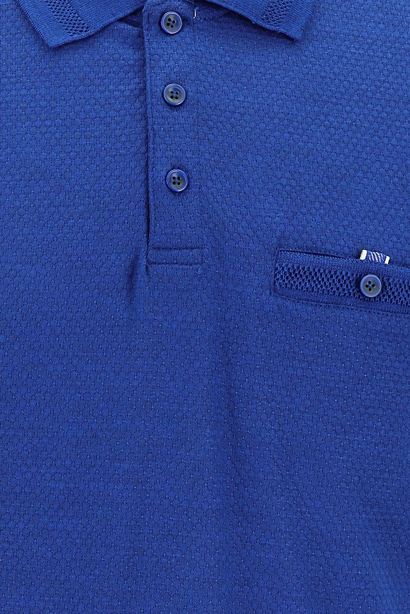 Saks Mavi Polo Yaka Regular Fit T-shirt