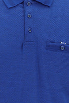 Saks Mavi Polo Yaka Regular Fit T-shirt