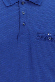 Saks Mavi Polo Yaka Regular Fit T-shirt