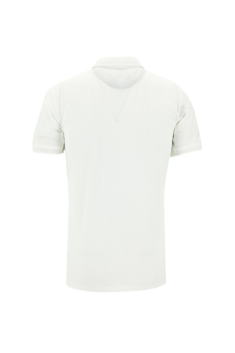 Beyaz Polo Yaka Regular Fit T-shirt