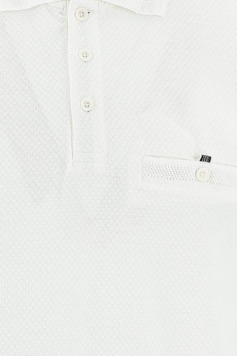 Beyaz Polo Yaka Regular Fit T-shirt