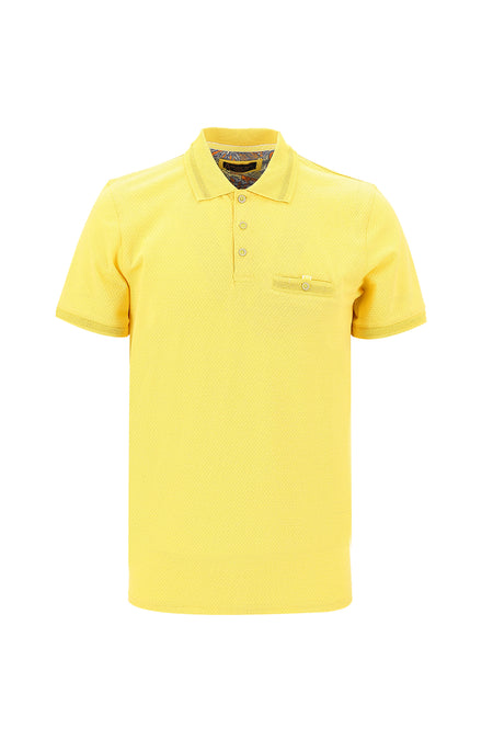 Koyu Sarı Polo Yaka Regular Fit T-shirt
