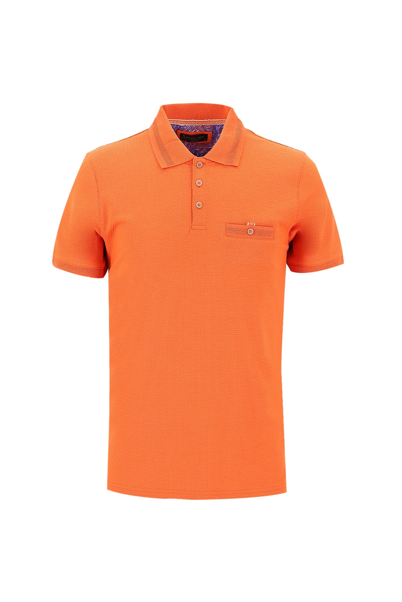 Orta Turuncu Polo Yaka Regular Fit T-shirt