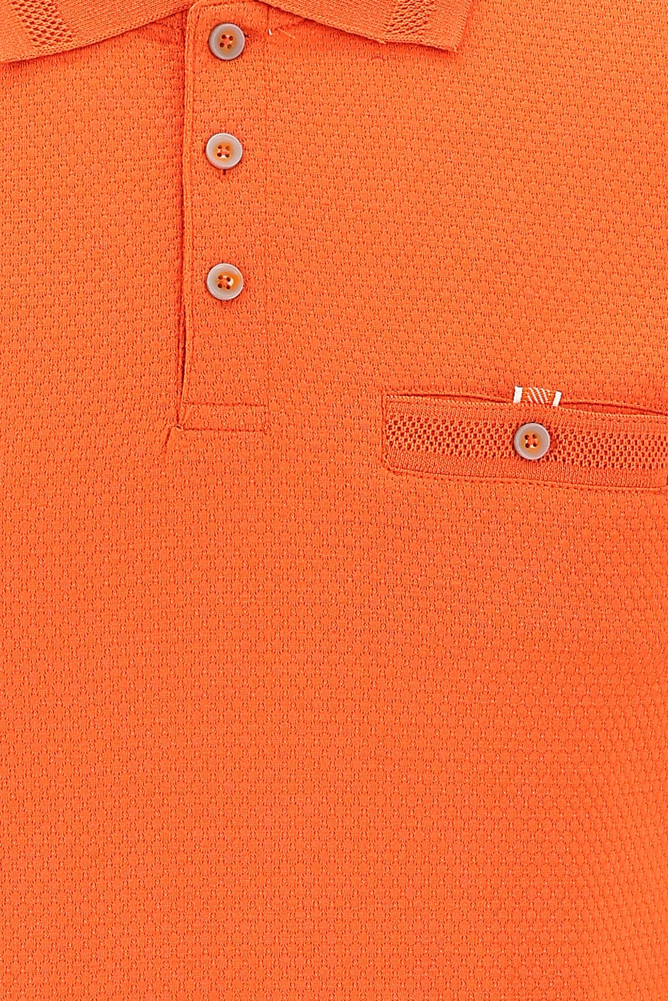 Orta Turuncu Polo Yaka Regular Fit T-shirt