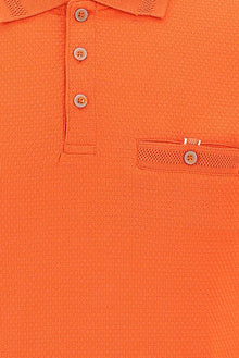 Orta Turuncu Polo Yaka Regular Fit T-shirt