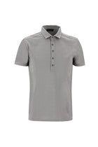 Orta Gri Polo Yaka Slim Fit Dar Kesim Pamuk T-shirt