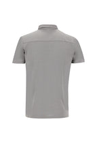 Orta Gri Polo Yaka Slim Fit Dar Kesim Pamuk T-shirt