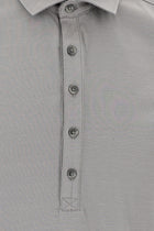 Orta Gri Polo Yaka Slim Fit Dar Kesim Pamuk T-shirt